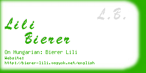 lili bierer business card